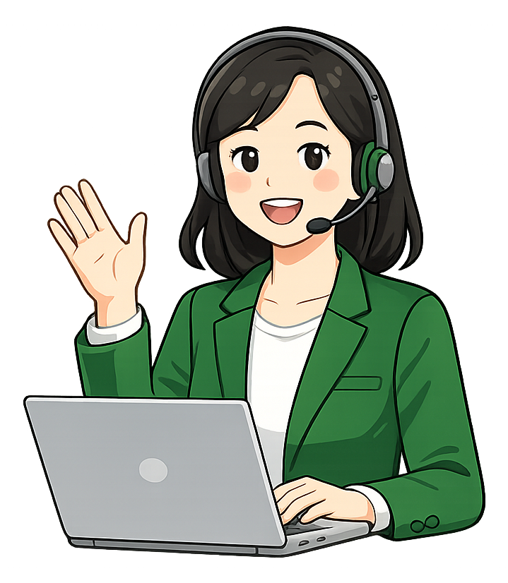 相談を受け付けるサポート担当者