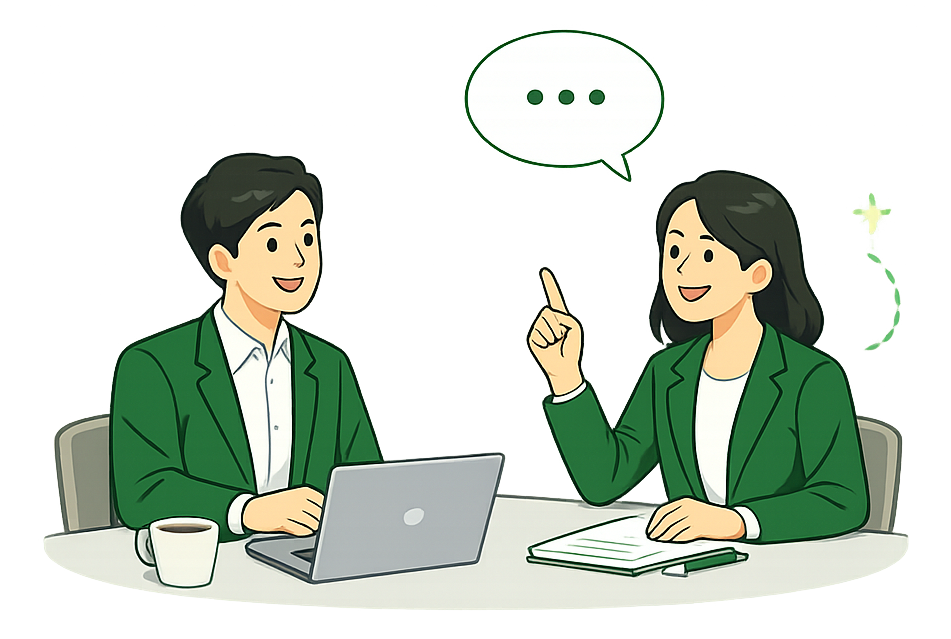 やりたいことを相談する様子